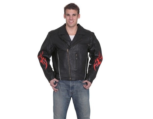 DEALER LEATHER Mens Leather Jacket With Multi Pockets MJ781-01