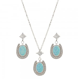 JS2752 River Lights Pond of Luck in the Evening Sky Jewelry Set