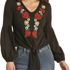 Embroidered Peasant Blouse #48T1190